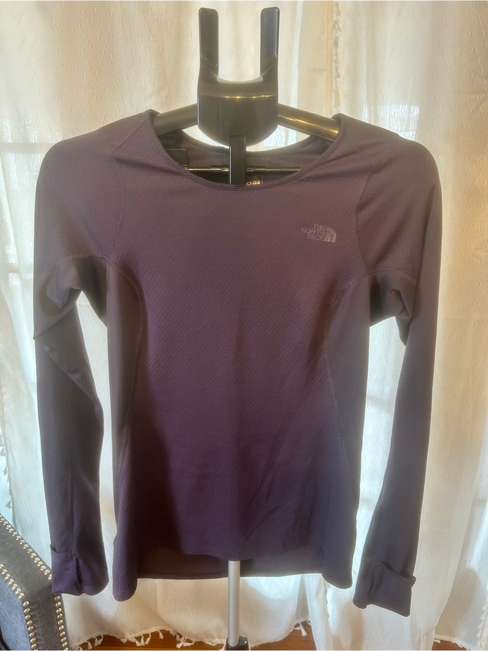 The North Face Women's Long-Sleeve Crew Top Purple Size Small
